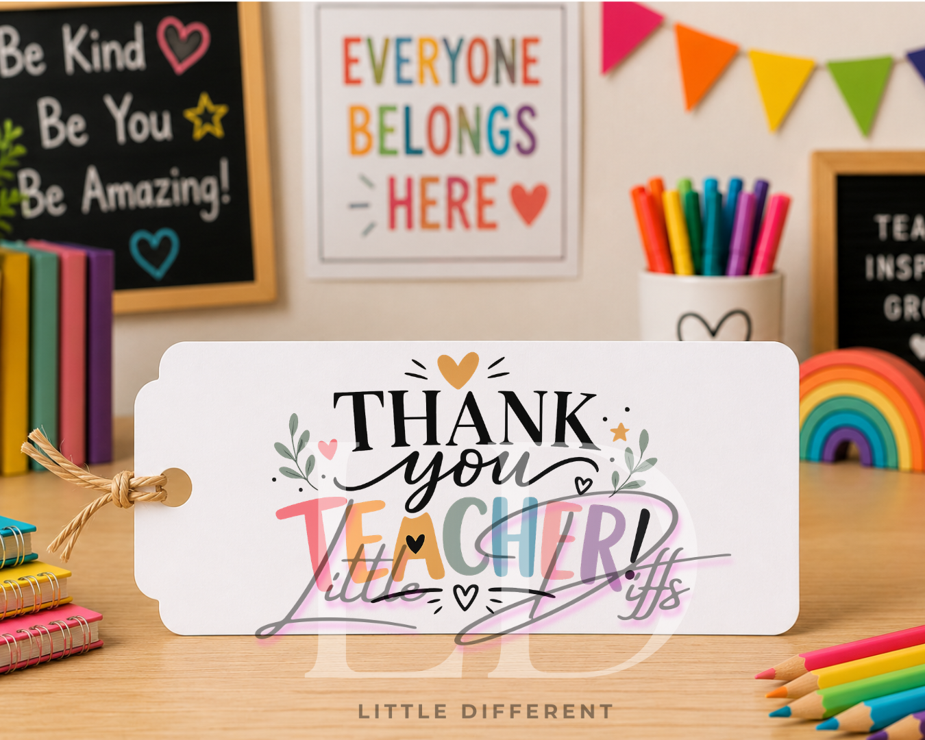Thank You Teacher Gift Tag (pack of 5)