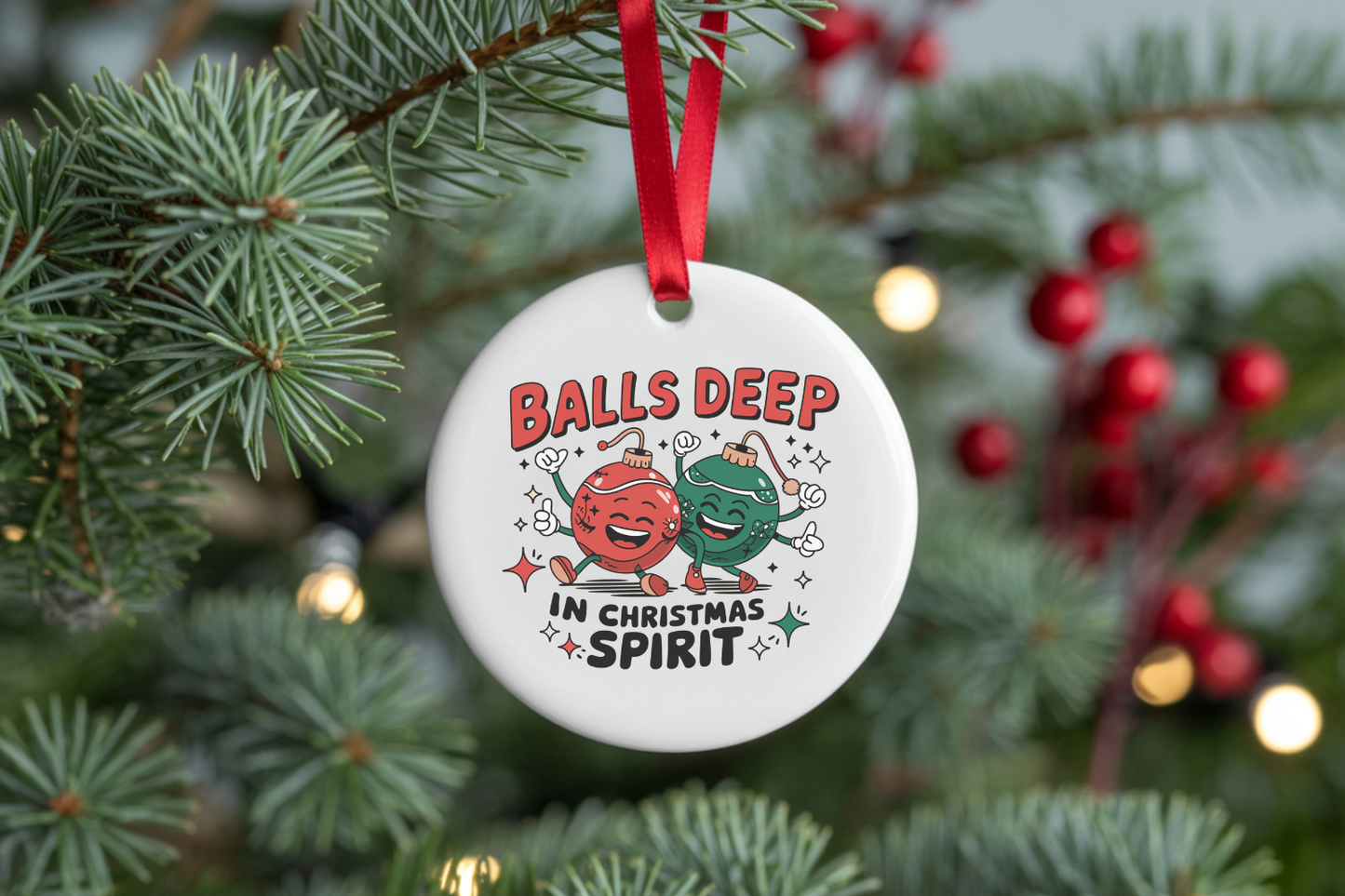 Balls Deep Christmas Bauble