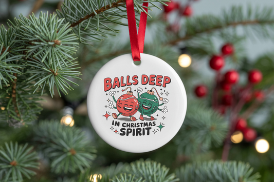 Balls Deep Christmas Bauble