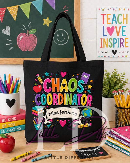 Personalised Chaos Coordinator Tote Bag