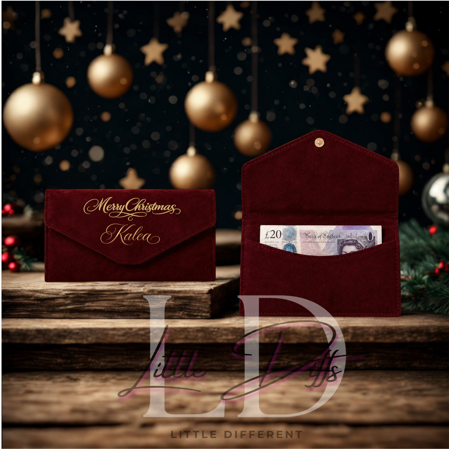 Personalised Luxury Christmas Money Wallet ( PRE-ORDER)