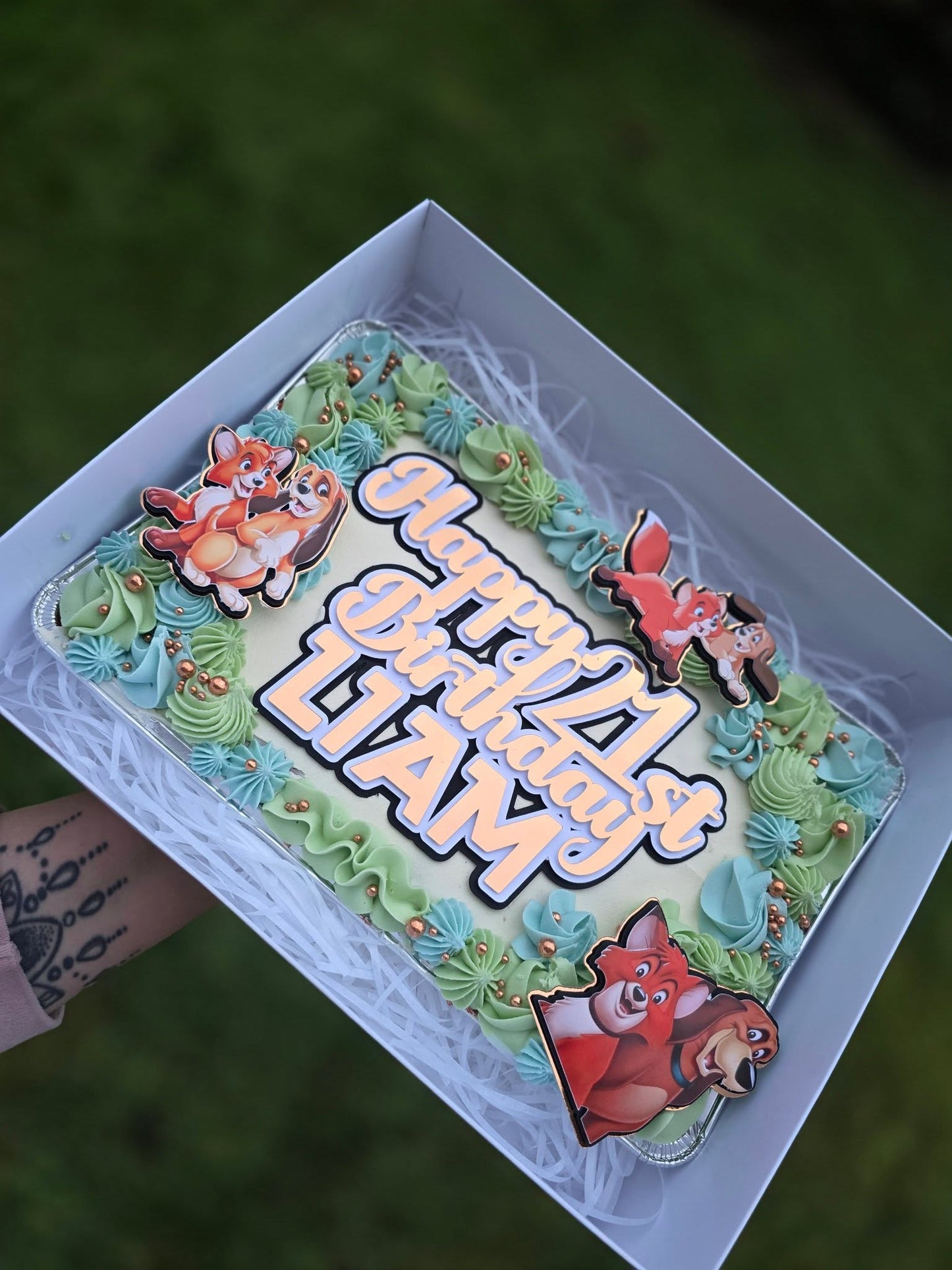 Personalised Slab Cake Topper Set