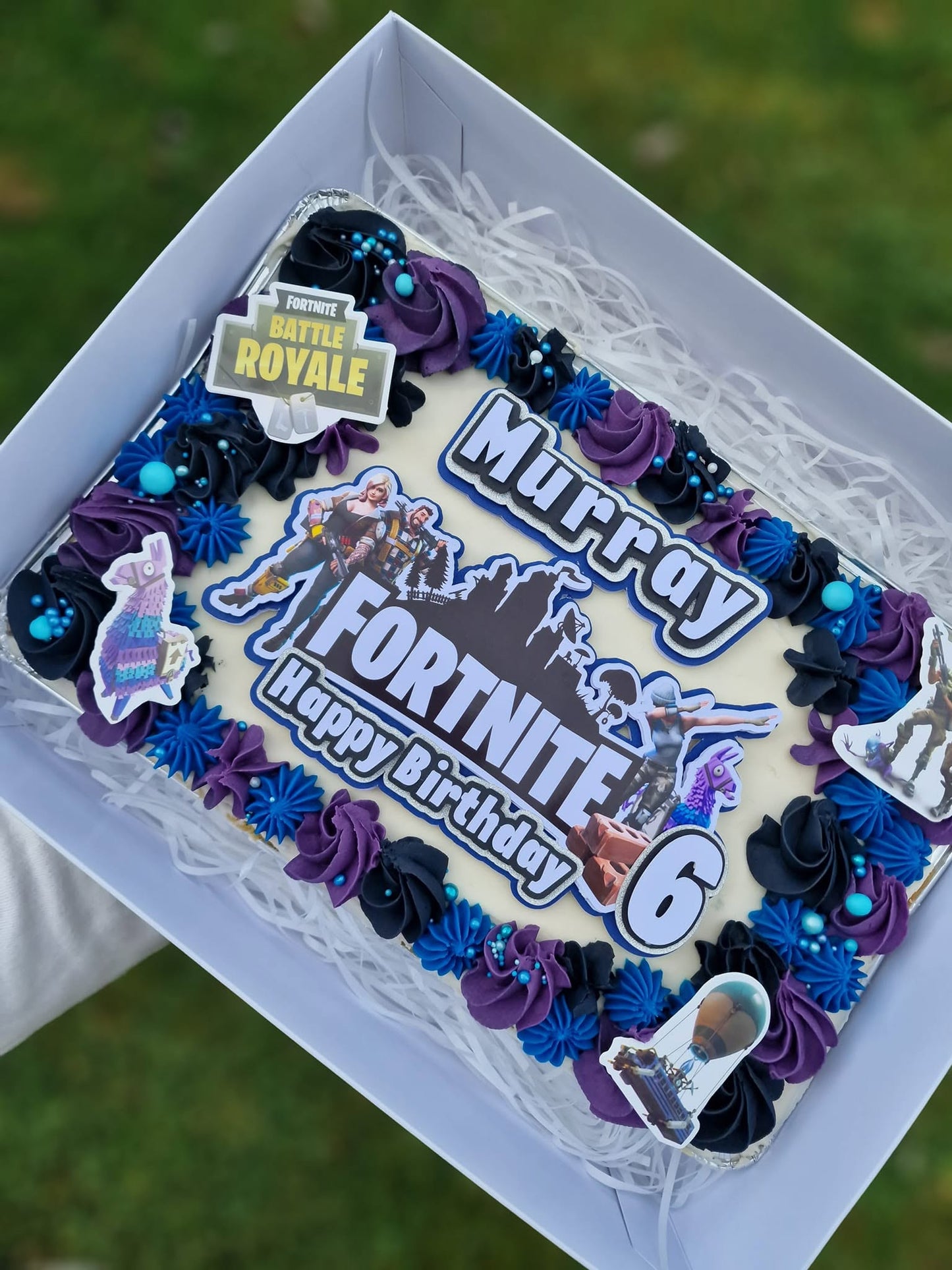 Personalised Slab Cake Topper Set