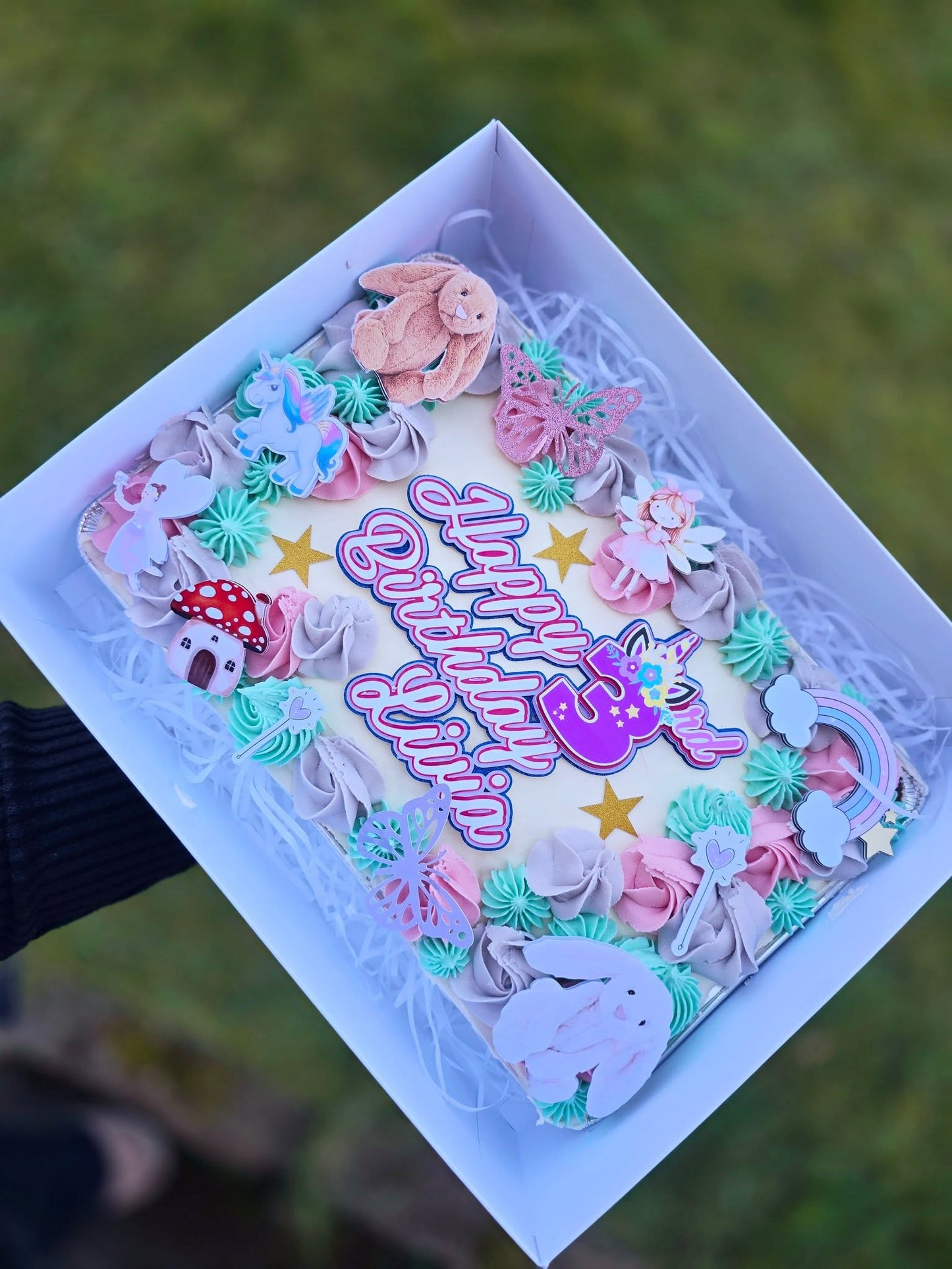 Personalised Slab Cake Topper Set