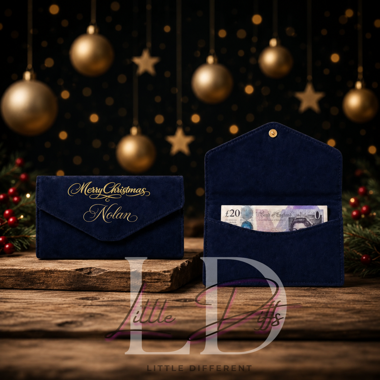 Personalised Luxury Christmas Money Wallet ( PRE-ORDER)