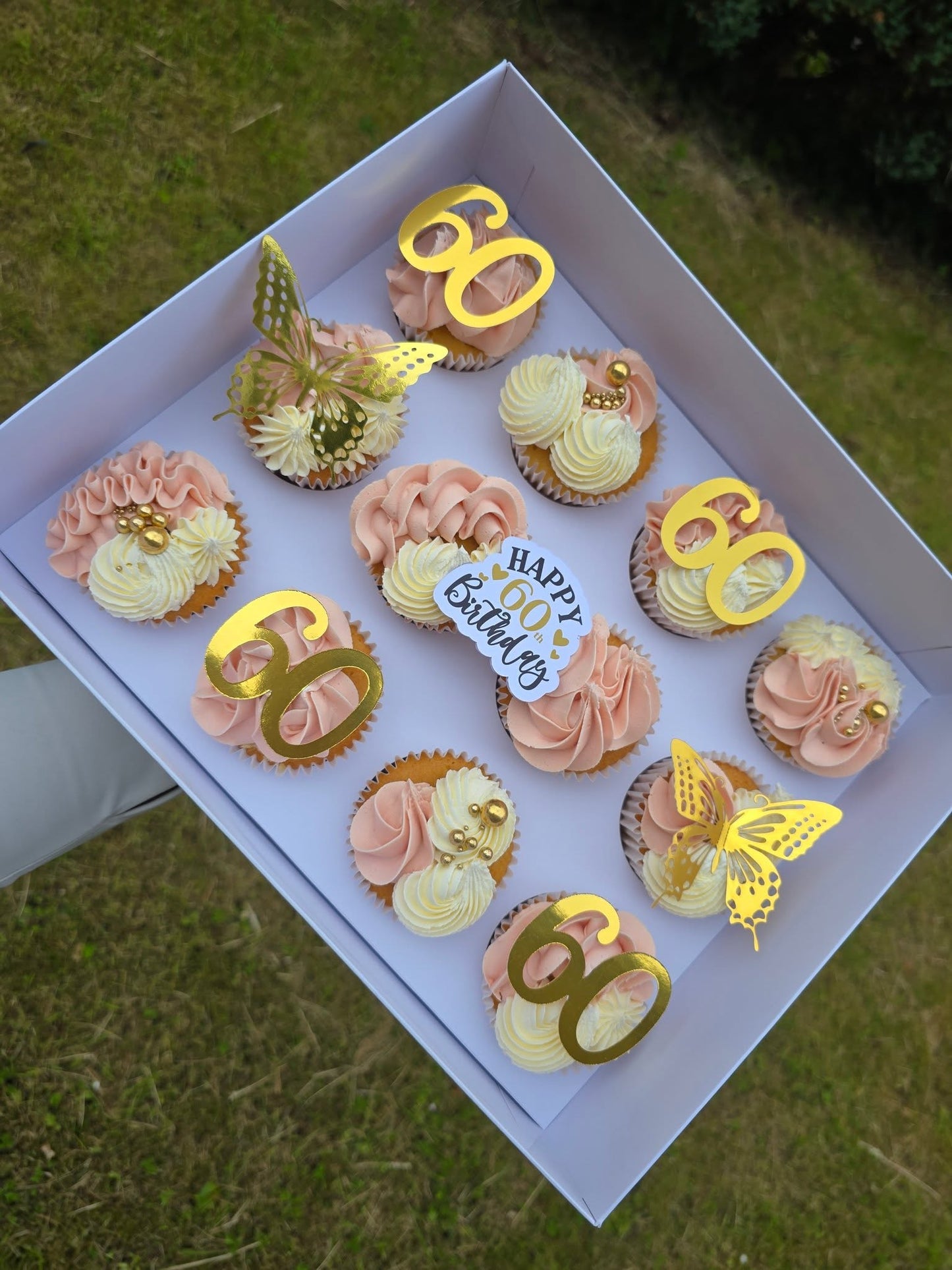 Custom Text Cupcake Topper | Foil, Glitter or Plain Card