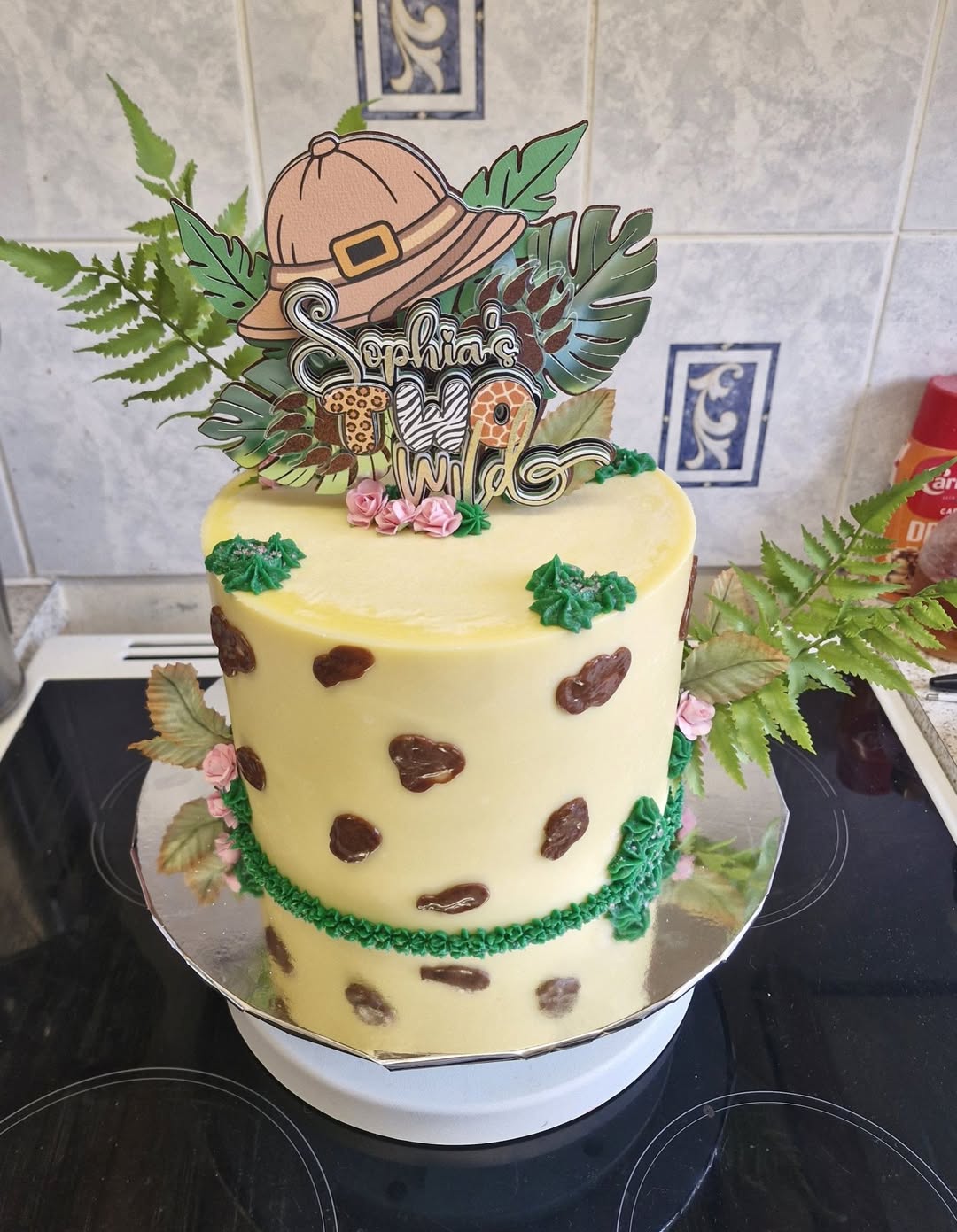 Personalized Two Wild Safari Cake Topper – Jungle 2nd Birthday Cake Decorations