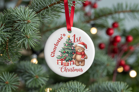 1st Christmas Teddy Bear Bauble