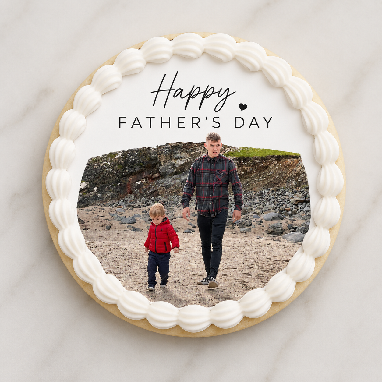 Personalized Father’s Day Edible Image Topper – Custom Photo Cookie & Cake Decoration