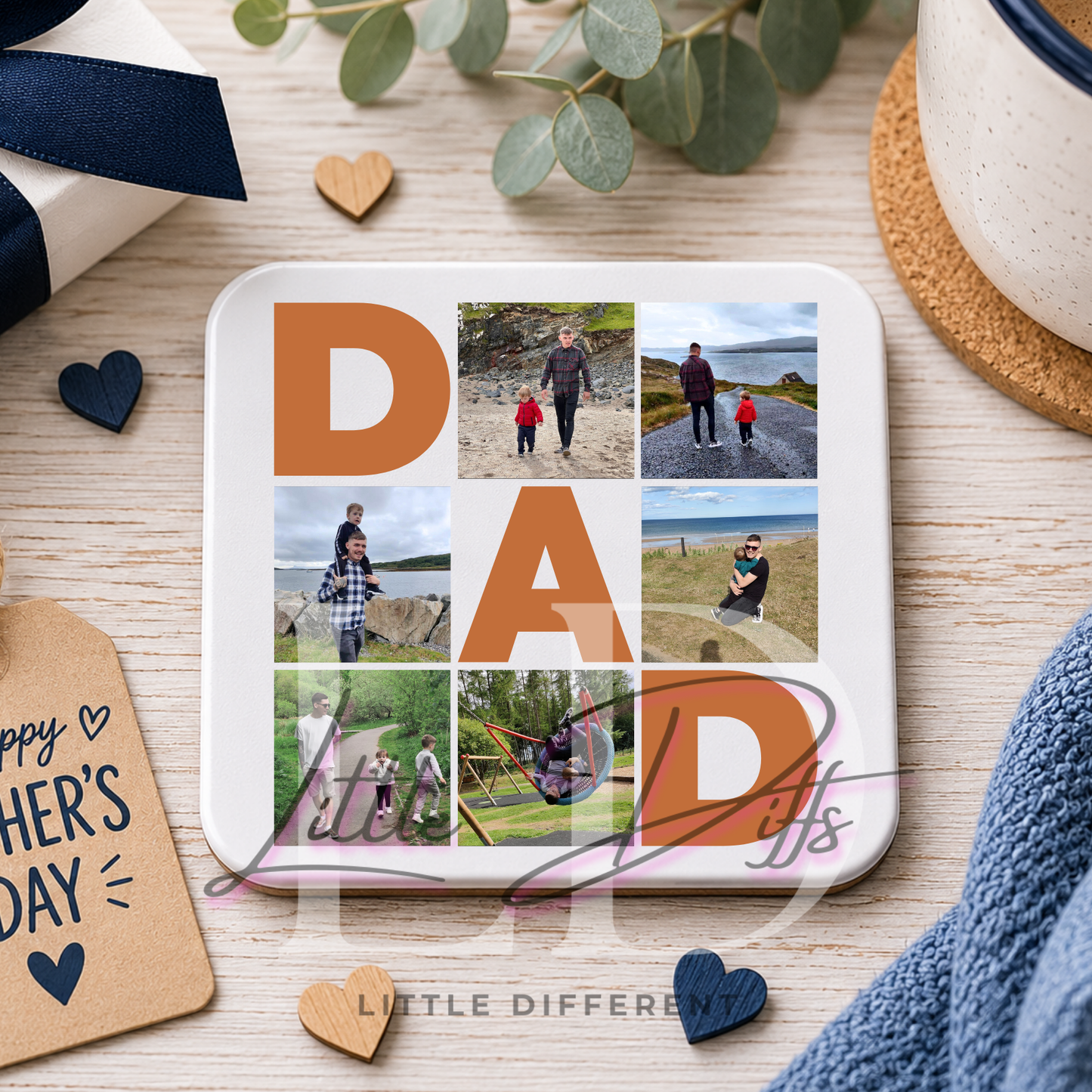 Personalised Photo Coaster for Dad